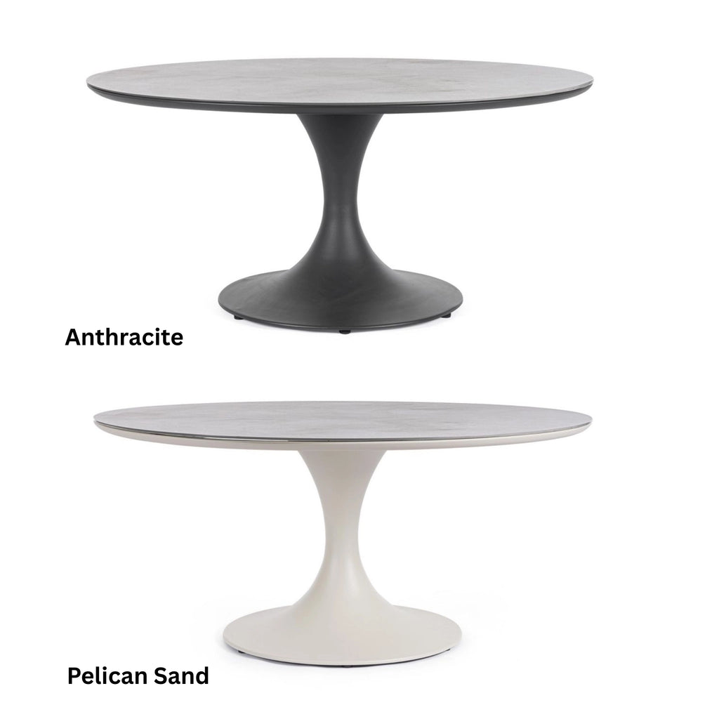 ARNOLD Round Sintered Stone Outdoor Dining Table - Bizzotto | Milola
