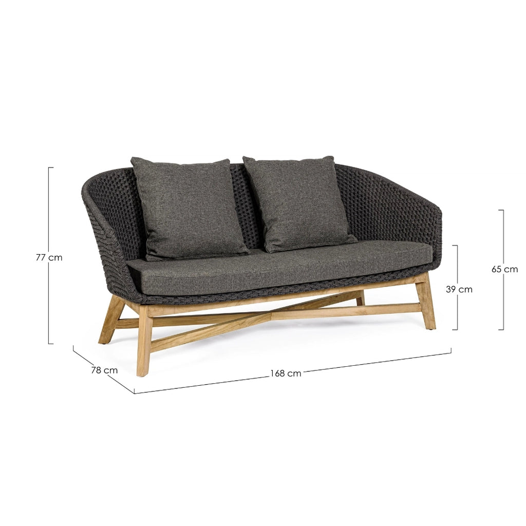 COACHELLA Outdoor Sofa Dimensions - Bizzotto | Milola
