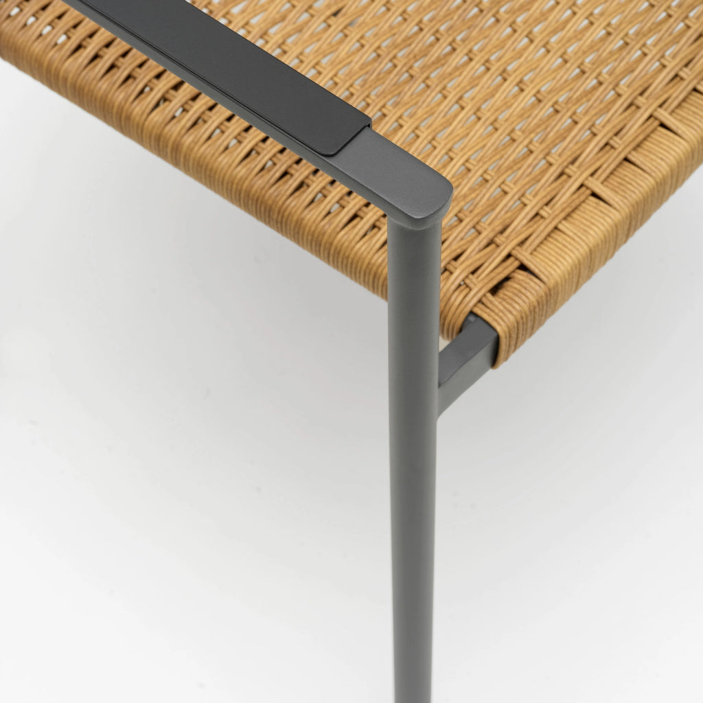 PEACE Outdoor Dining Set in Anthracite/Natural - BRAFAB | Milola
