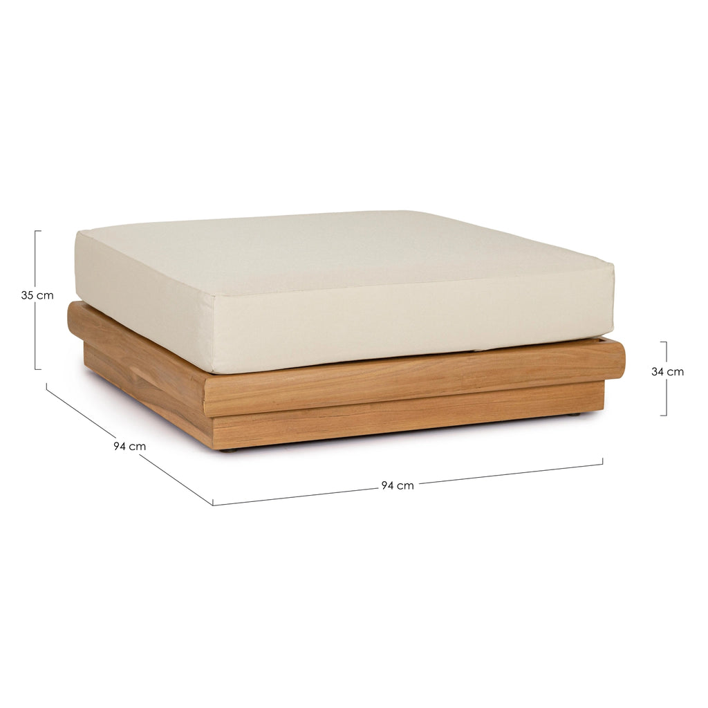DELGADA Modular Outdoor Sofa in Teak - Bizzotto | Milola