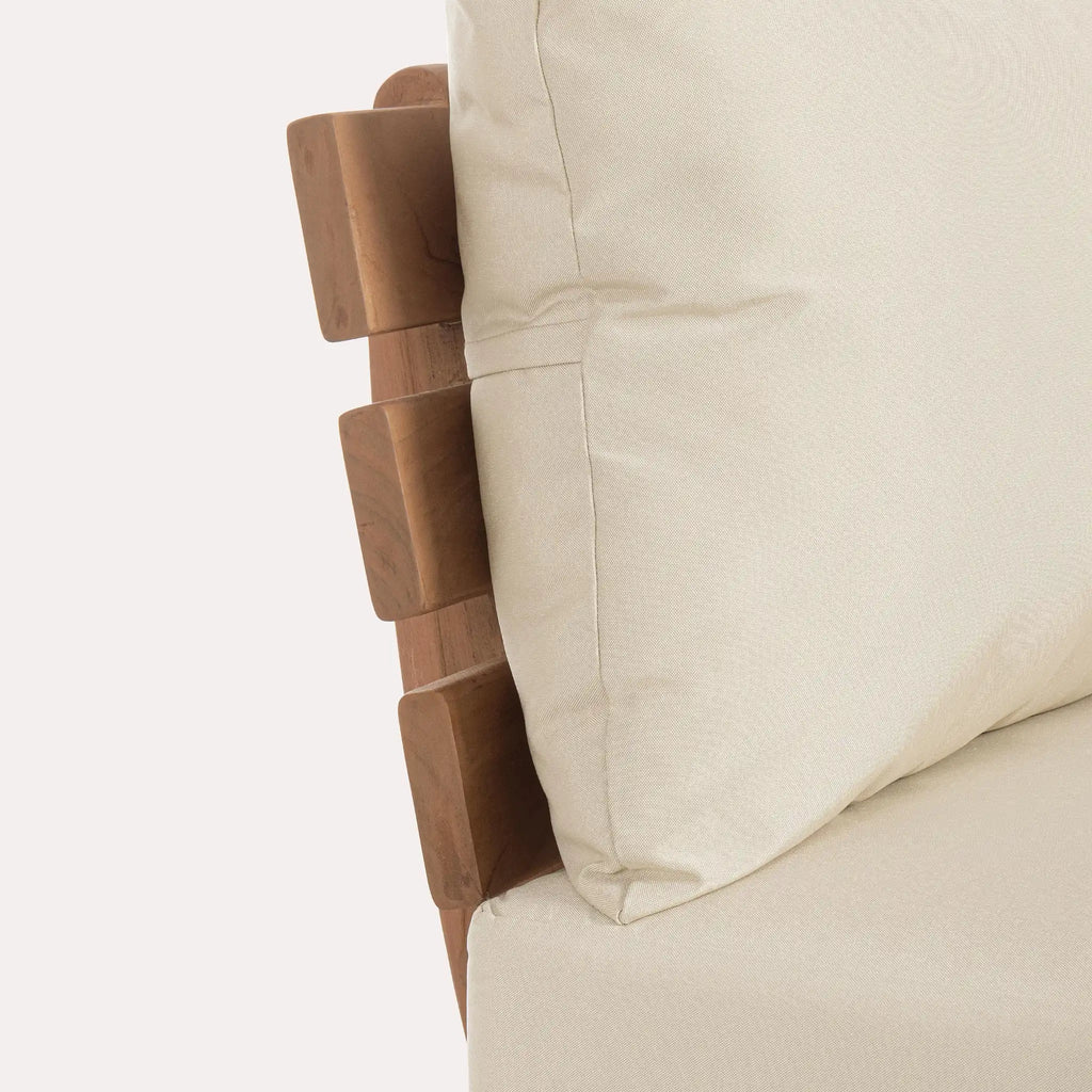 DELGADA Modular Outdoor Sofa in Teak - Bizzotto | Milola