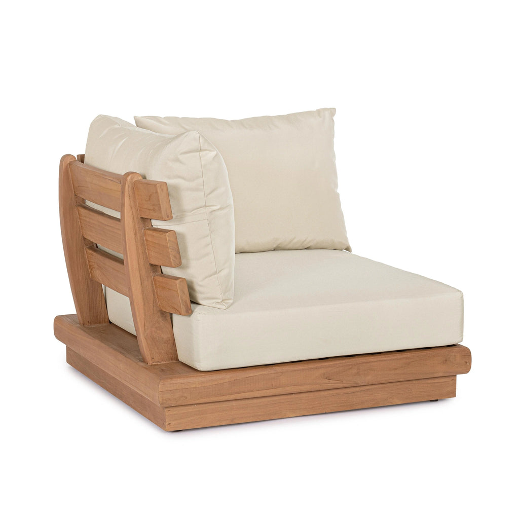 DELGADA Modular Outdoor Sofa in Teak - Bizzotto | Milola
