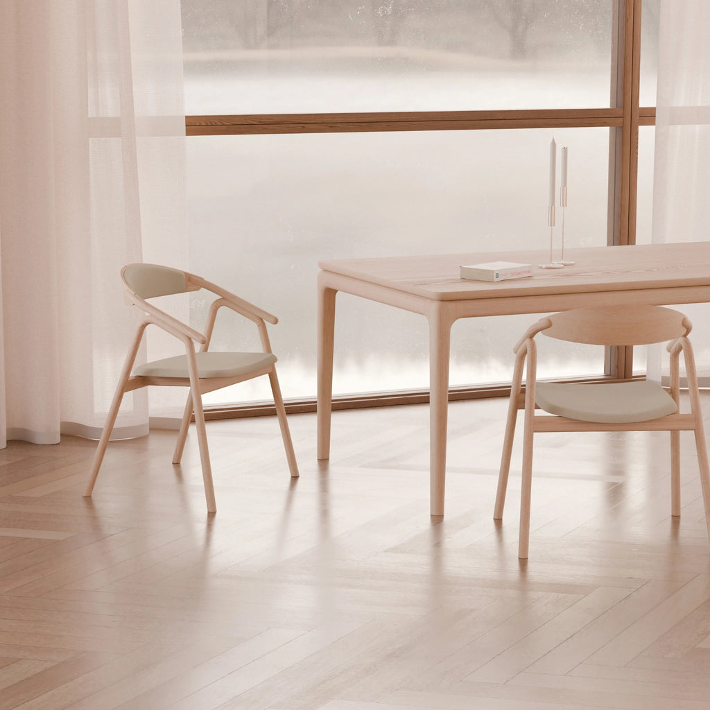 FLOATING Dining Table in White Oiled Oak - Kristensen | Milola