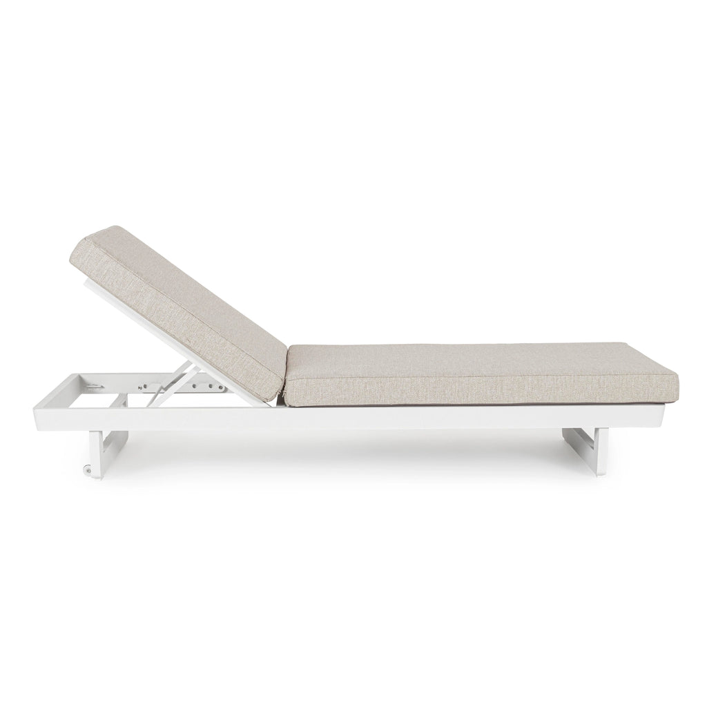 INFINITY Sun Lounger in White - Bizzotto | Milola