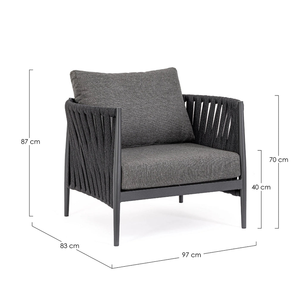 JACINTA Outdoor Sofa Set Dimensions - Bizzotto | Milola
