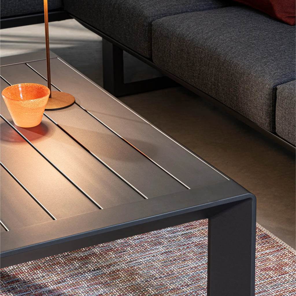KONNOR Outdoor Corner Sofa Set in Charcoal - Bizzotto | Milola