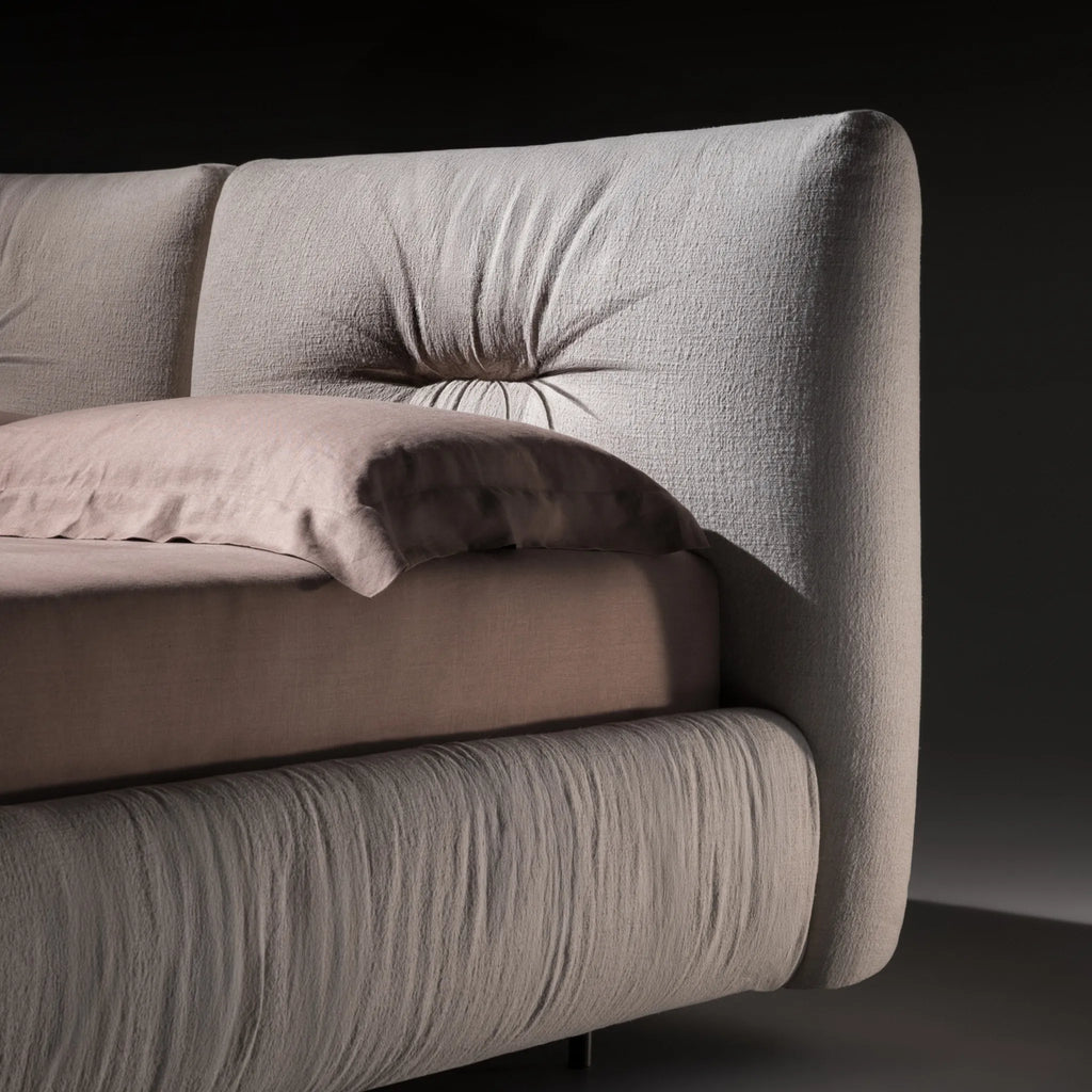 KUMO H.28 Bed in Beige Sahara Col. 017 - Twils | Milola