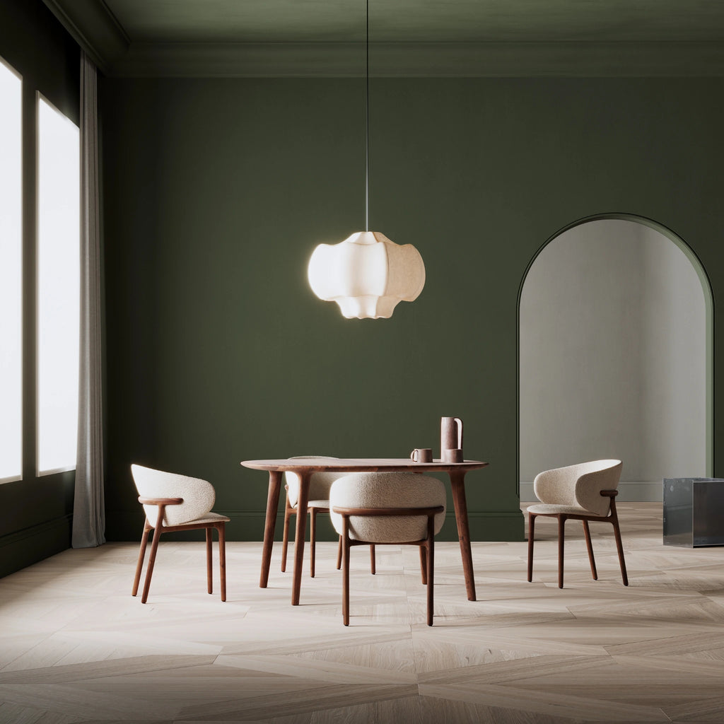 LUC Round Dining Table in Walnut Natural Oil - Artisan | Milola