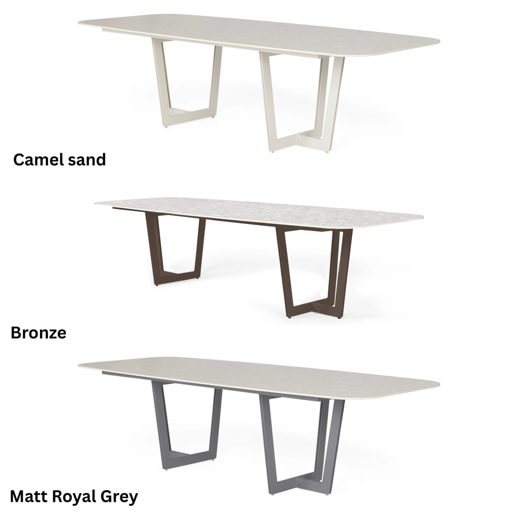PALERMO Neolith Stone Outdoor Dining Table Collage - SUNS | Milola
