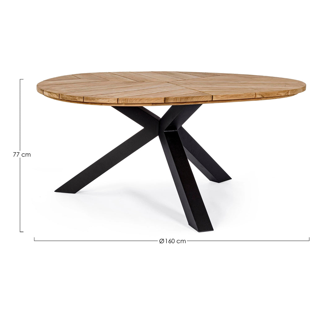 PALMDALE Outdoor Table in Carbon - Bizzotto | Milola