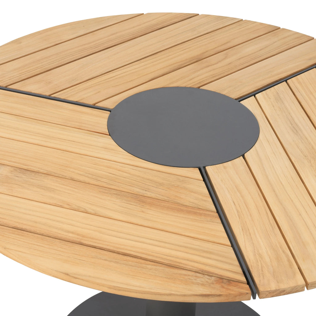 PEACE Outdoor Dining Set in Anthracite/Natural - BRAFAB | Milola