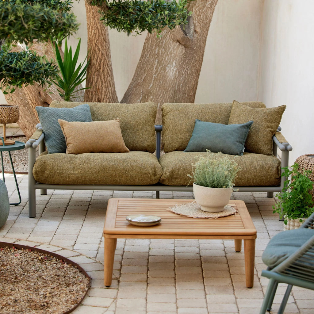 Sticks 2 Seater Sofa - Outdoor Sofa in Turmeric Yellow - Cane-Line | Milola