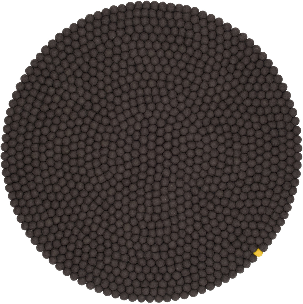 ANTHRACITE BIG ONE Round Felt Ball Rugs
